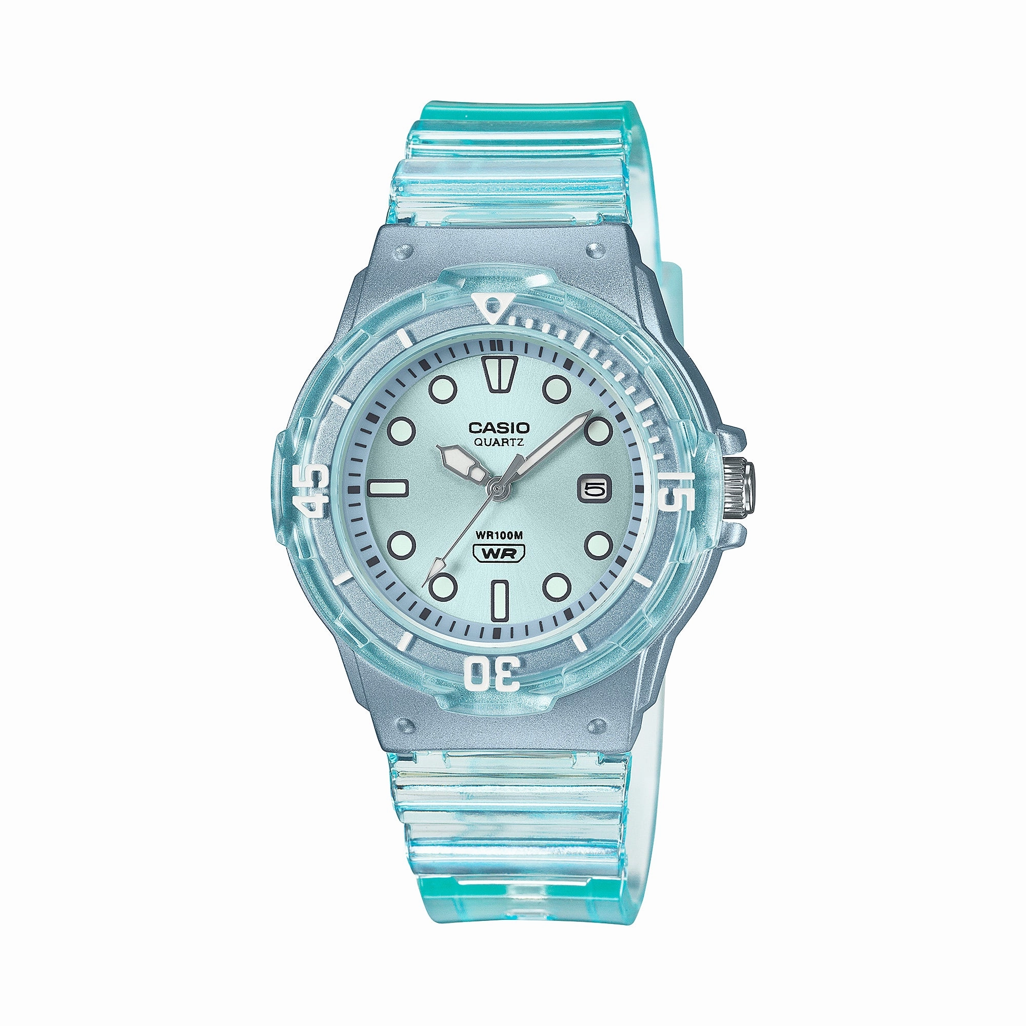 Casio Analog Pop Series Translucent Blue Resin Band Watch LRW200HS-2E LRW-200HS-2E [Kids]