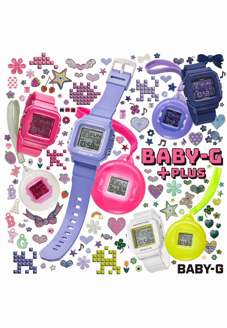 Casio Baby-g   PLUS Series BGD-10K-7DR Digital Rubber Strap Watch for Women