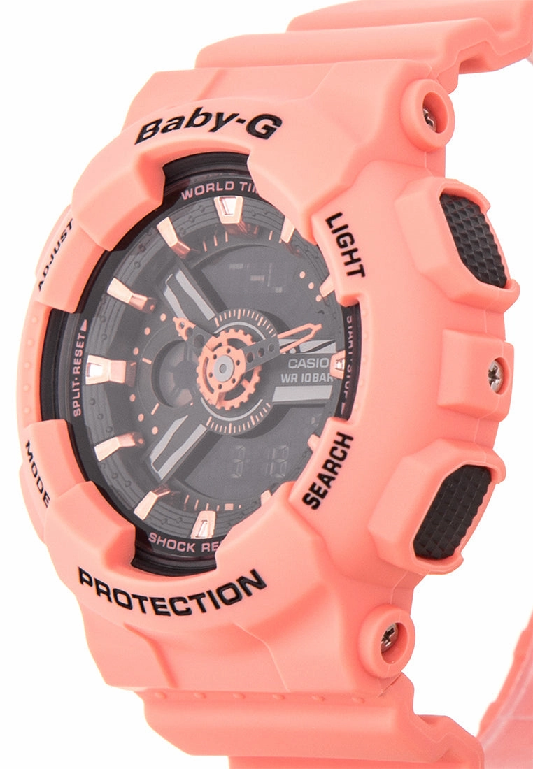 Casio Baby-g BA-111-4A2 Digital Analog Rubber Strap Watch For Women