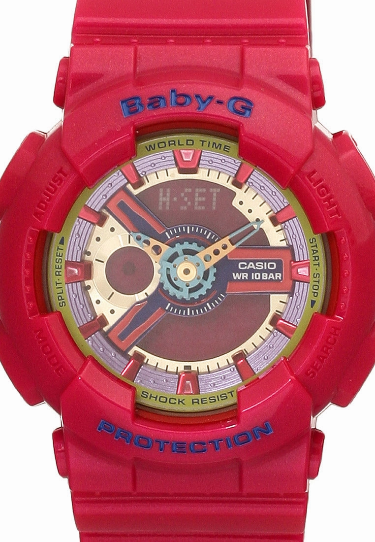 Casio Baby-g BA-112-4A Digital Analog Rubber Strap Watch For Women
