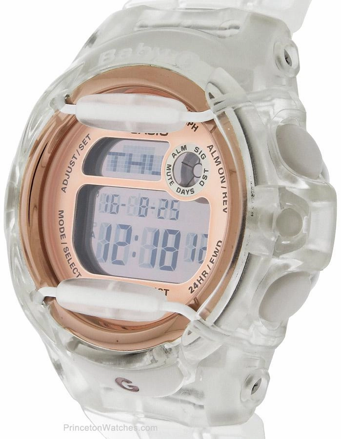 Casio Baby G Whale Watch - Transparent Case & Strap - Gold-Tone Dial - 200m
