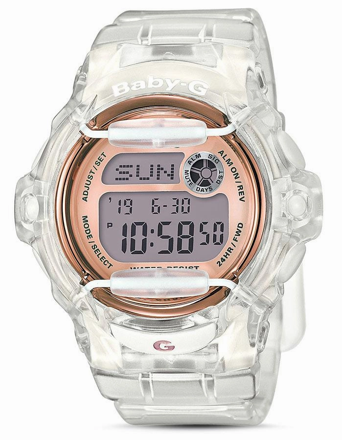 Casio Baby G Whale Watch - Transparent Case & Strap - Gold-Tone Dial - 200m