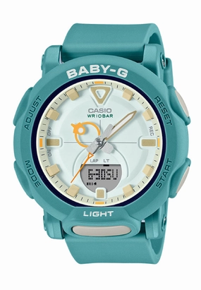 Casio BGA-310RP-3A Digital Analog Rubber Strap Watch for Women