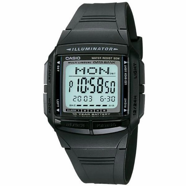 Casio DB-36-1A Black Resin Watch for Women and Men