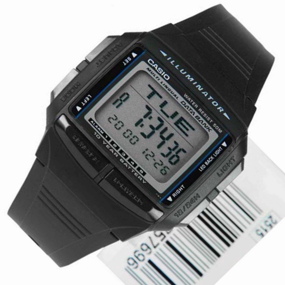 Casio DB-36-1A Black Resin Watch for Women and Men