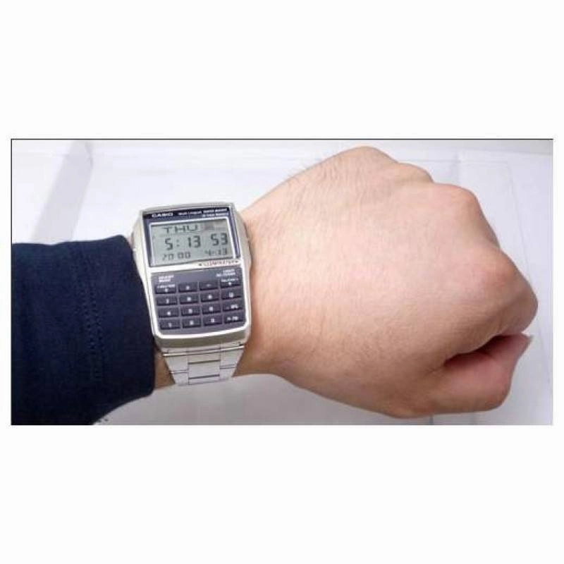 Casio DBC-32D-1A Silver Stainless Calculator Watch for Men and Women