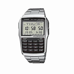 Casio DBC-32D-1A Silver Stainless Calculator Watch for Men and Women