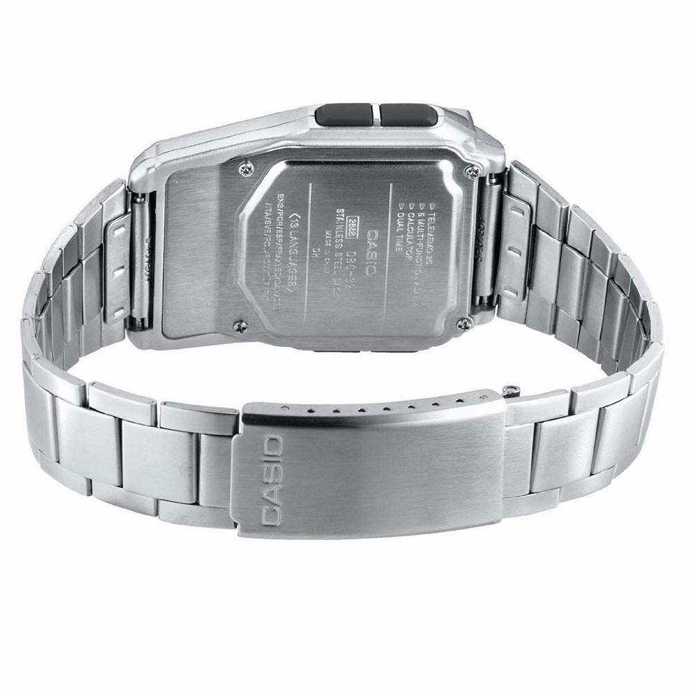 Casio DBC-32D-1A Silver Stainless Calculator Watch for Men and Women