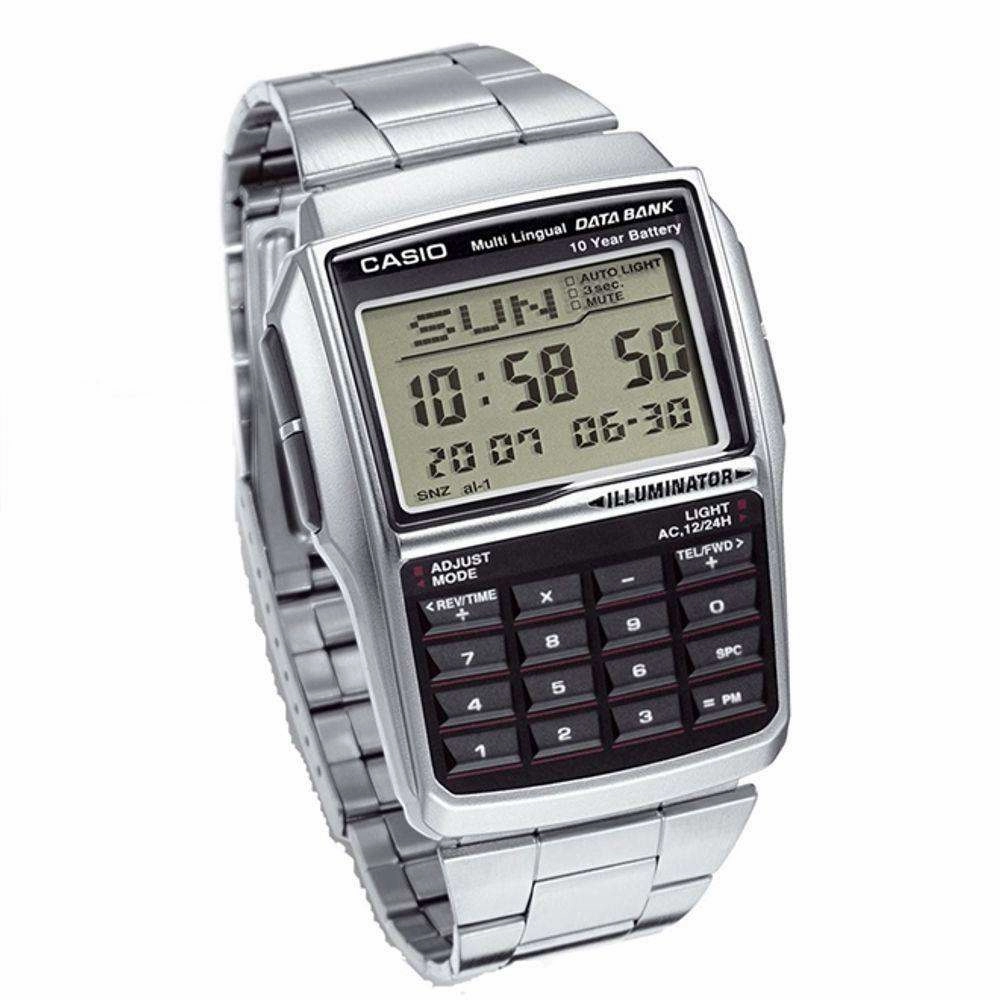 Casio DBC-32D-1A Silver Stainless Calculator Watch for Men and Women