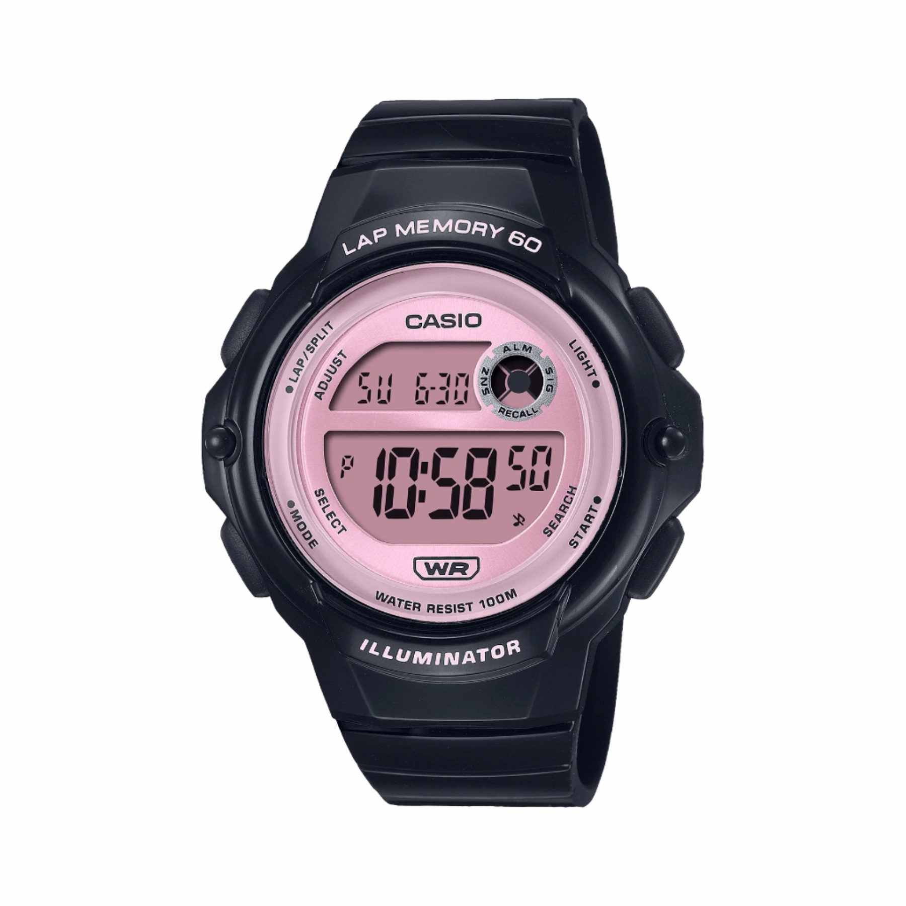 Casio Digital Black Rubber Strap Watch LWS1200H-1A2