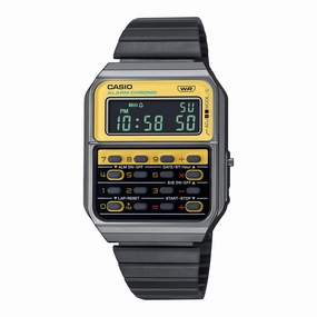 Casio Digital Vintage Heritage Colours 70s CQ-1 Design Dual Time Calculator Watch CA500WEGG-9B CA-500WEGG-9B