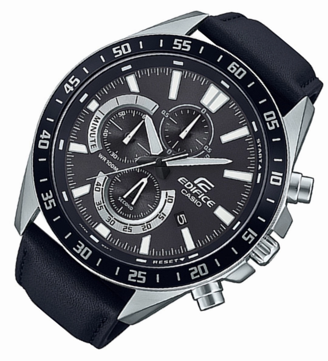 Casio Edifice EFV-620L-1A Chronograph Leather Strap Watch For Men