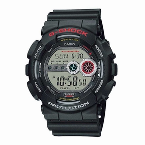 Casio G-Shock Digital Shock Resistant Black Resin Band Men's Watch GD-100-1ADR