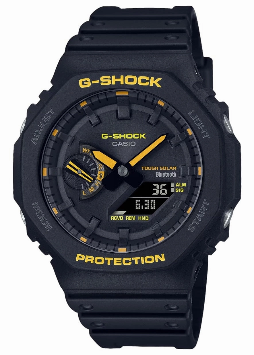 CASIO G-SHOCK DUO CAUTION BLACK / YELLOW SERIES SOLAR GAB2100CY-1A