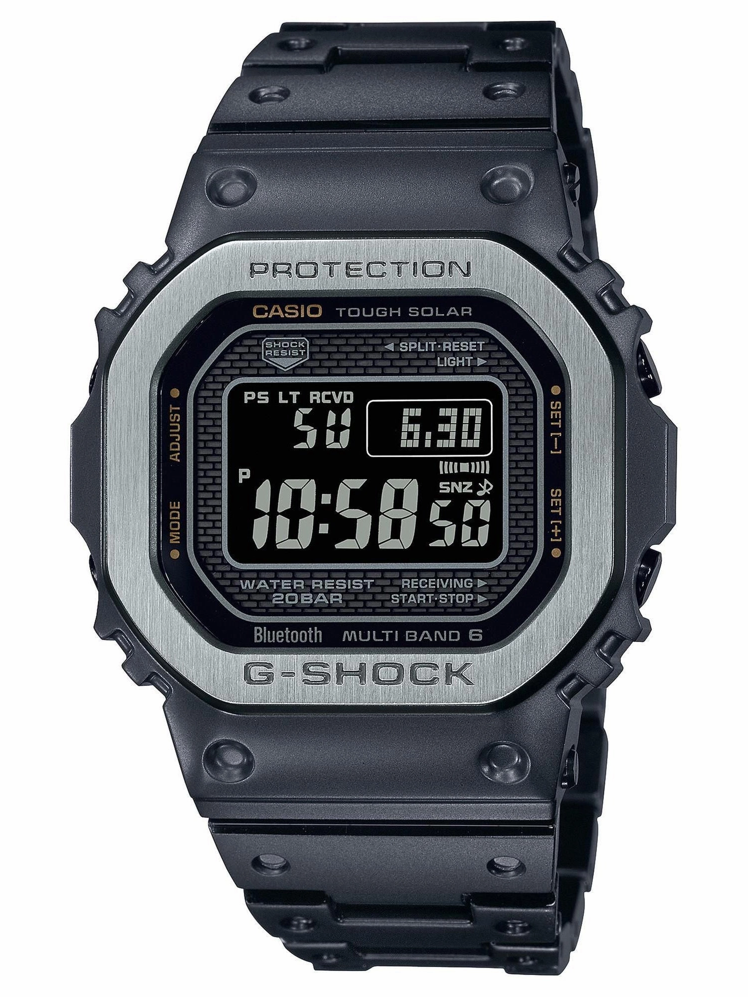 Casio G-Shock FULL METAL 5000 Black Steel Mens Watch GMWB5000MB-1