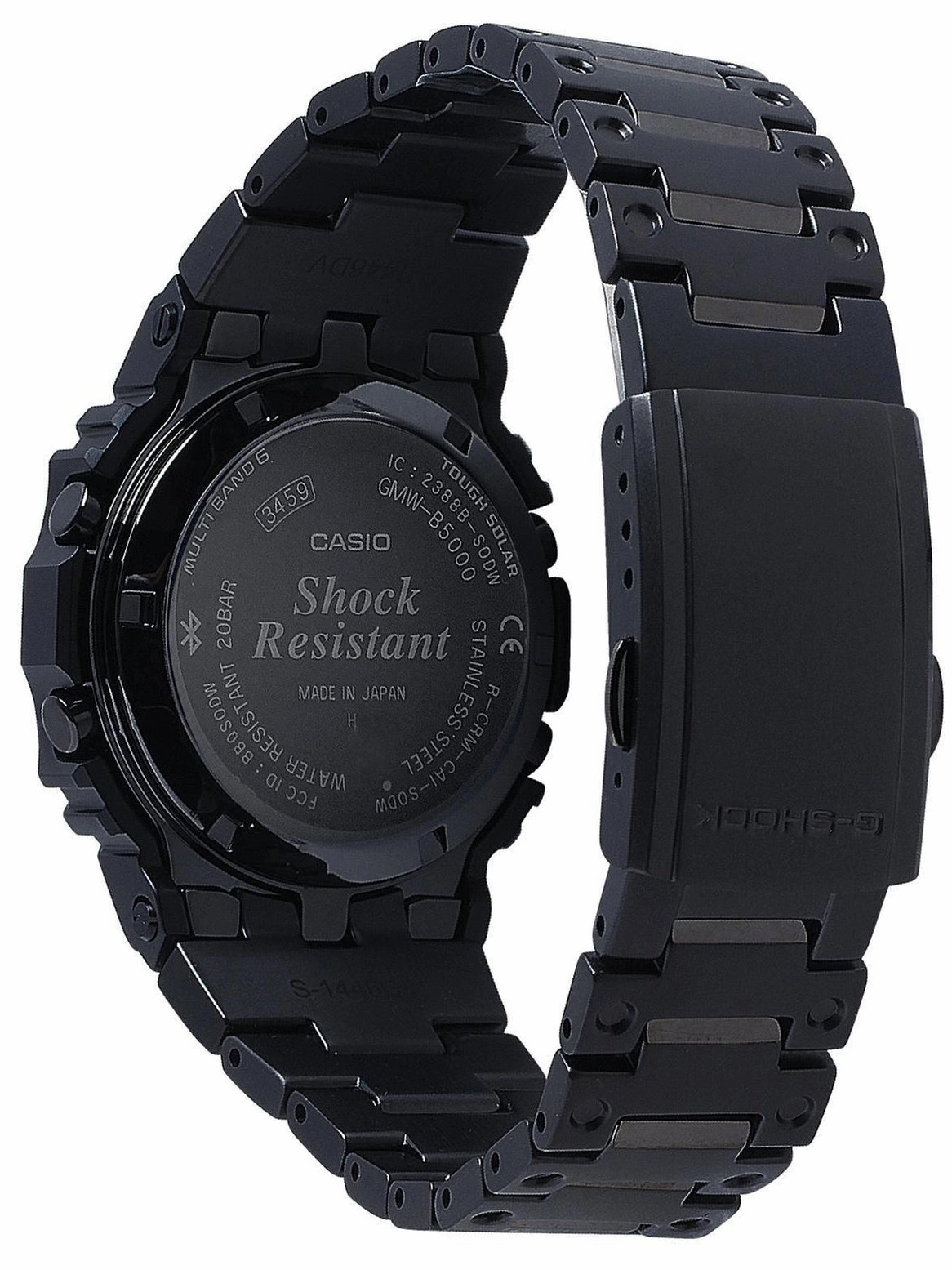Casio G-Shock FULL METAL 5000 Black Steel Mens Watch GMWB5000MB-1