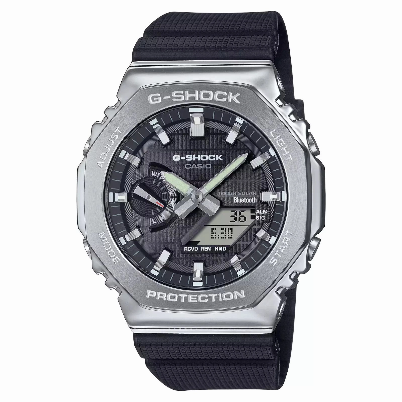 Casio G-Shock G-STEEL BLACK World Time Bluetooth Solar Mens Watch GBM2100-1A