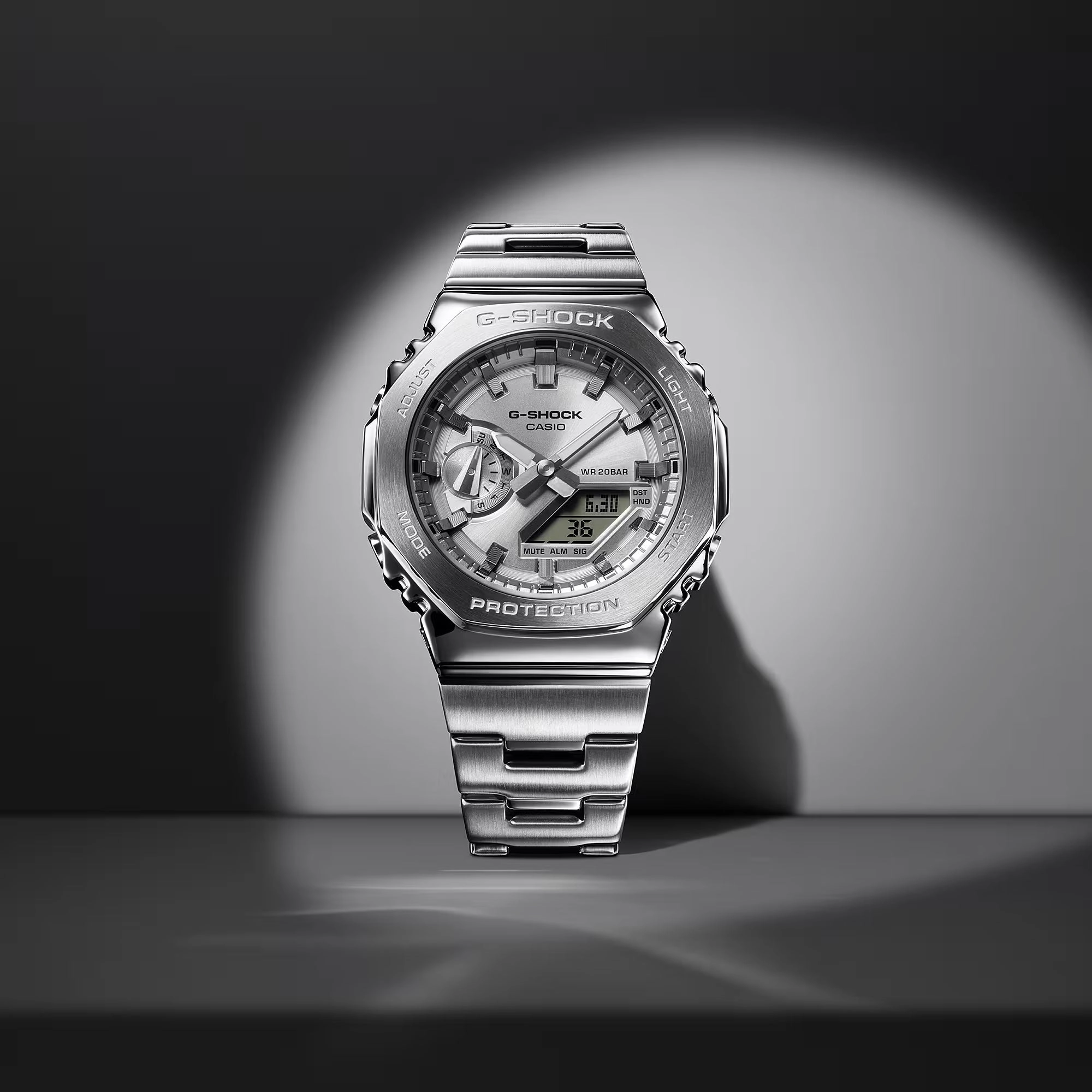Casio G-Shock G-STEEL SLIM Analog-Digital Stainless Steel Watch GM2110D-7A