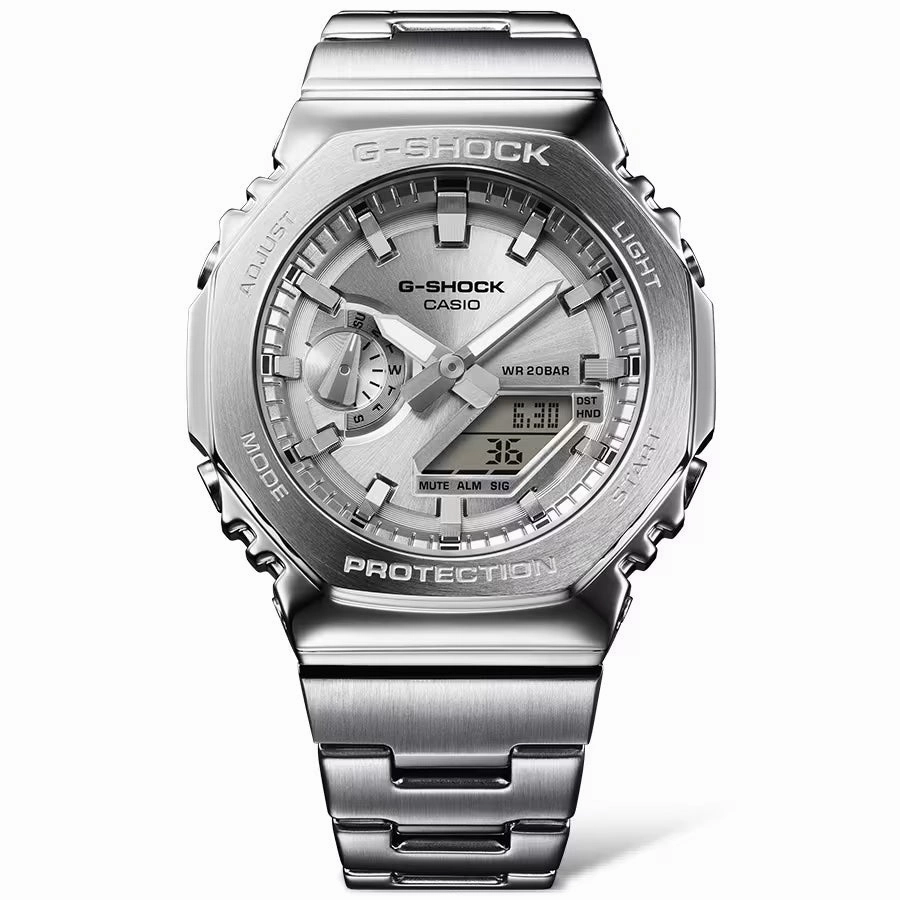 Casio G-Shock G-STEEL SLIM Analog-Digital Stainless Steel Watch GM2110D-7A