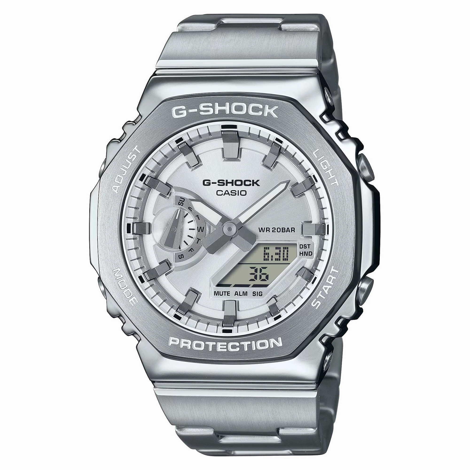 Casio G-Shock G-STEEL SLIM Analog-Digital Stainless Steel Watch GM2110D-7A