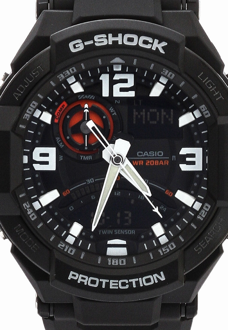 Casio G-shock GA-1000-1ADR Digital Analog Rubber Strap Watch For Men