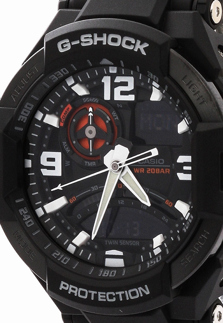 Casio G-shock GA-1000-1ADR Digital Analog Rubber Strap Watch For Men