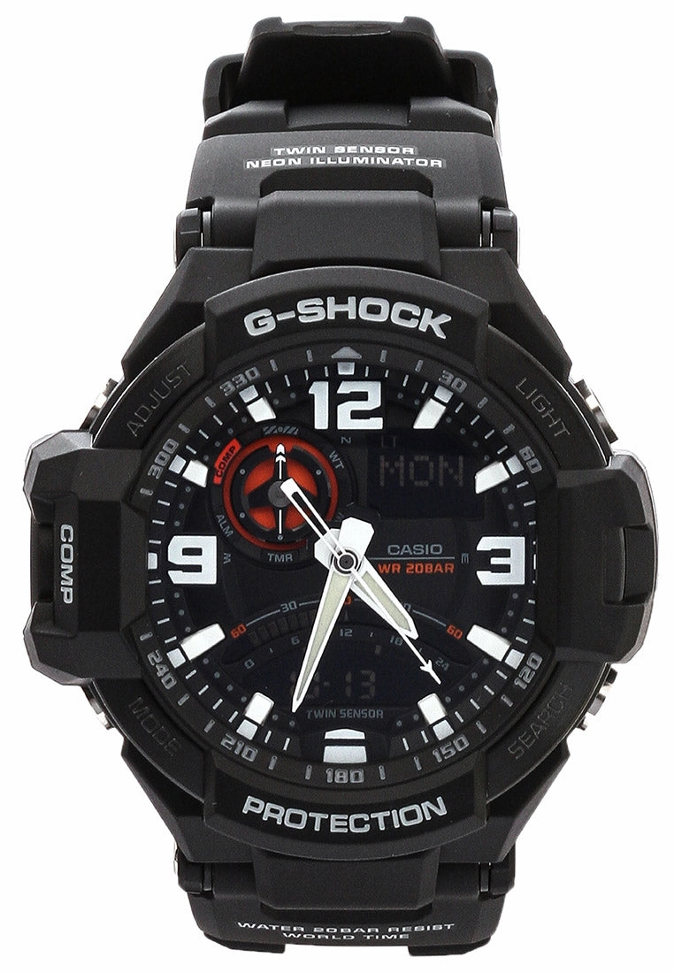 Casio G-shock GA-1000-1ADR Digital Analog Rubber Strap Watch For Men