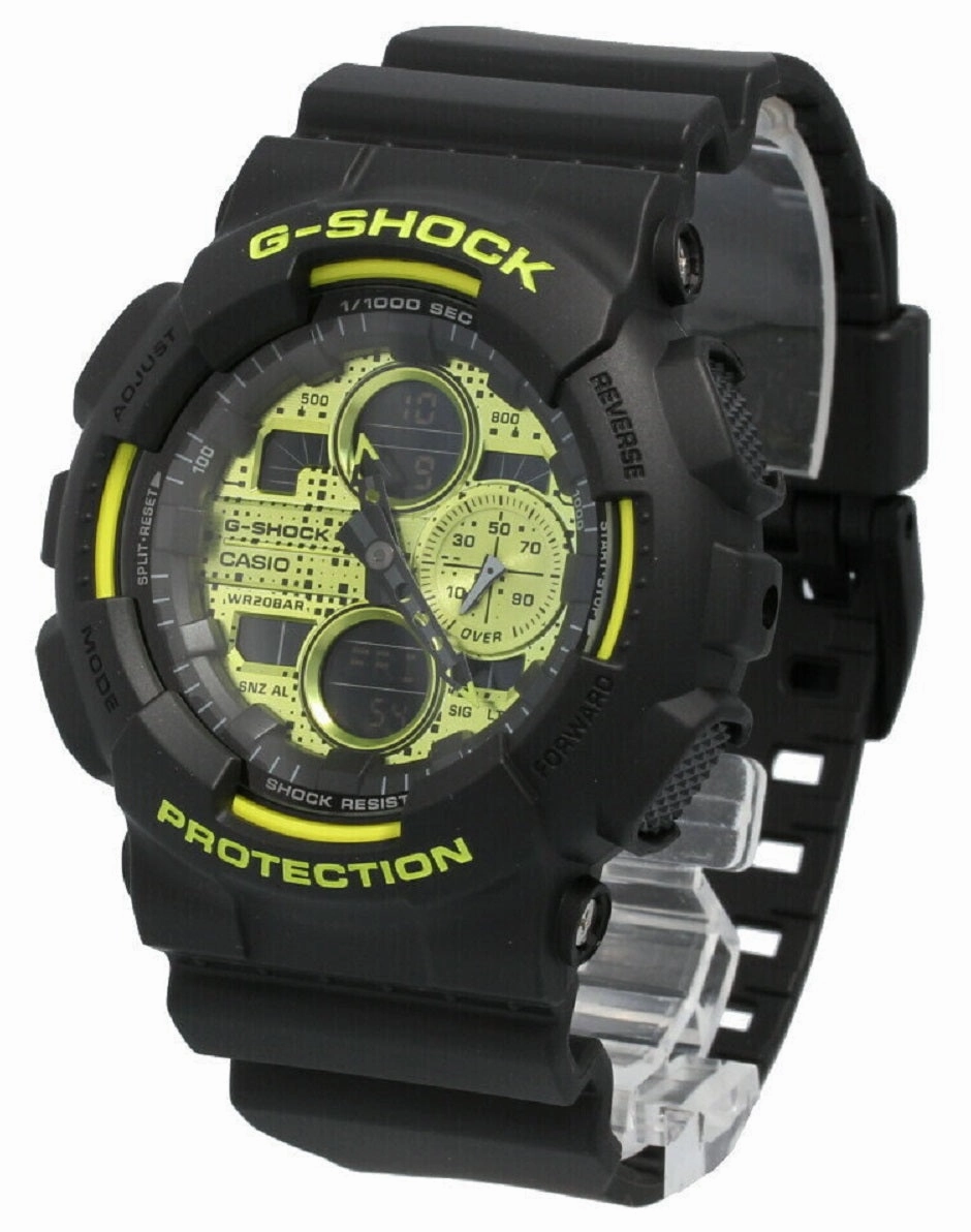 Casio G-shock GA-140DC-1A Digital Analog Rubber Strap Watch For Men