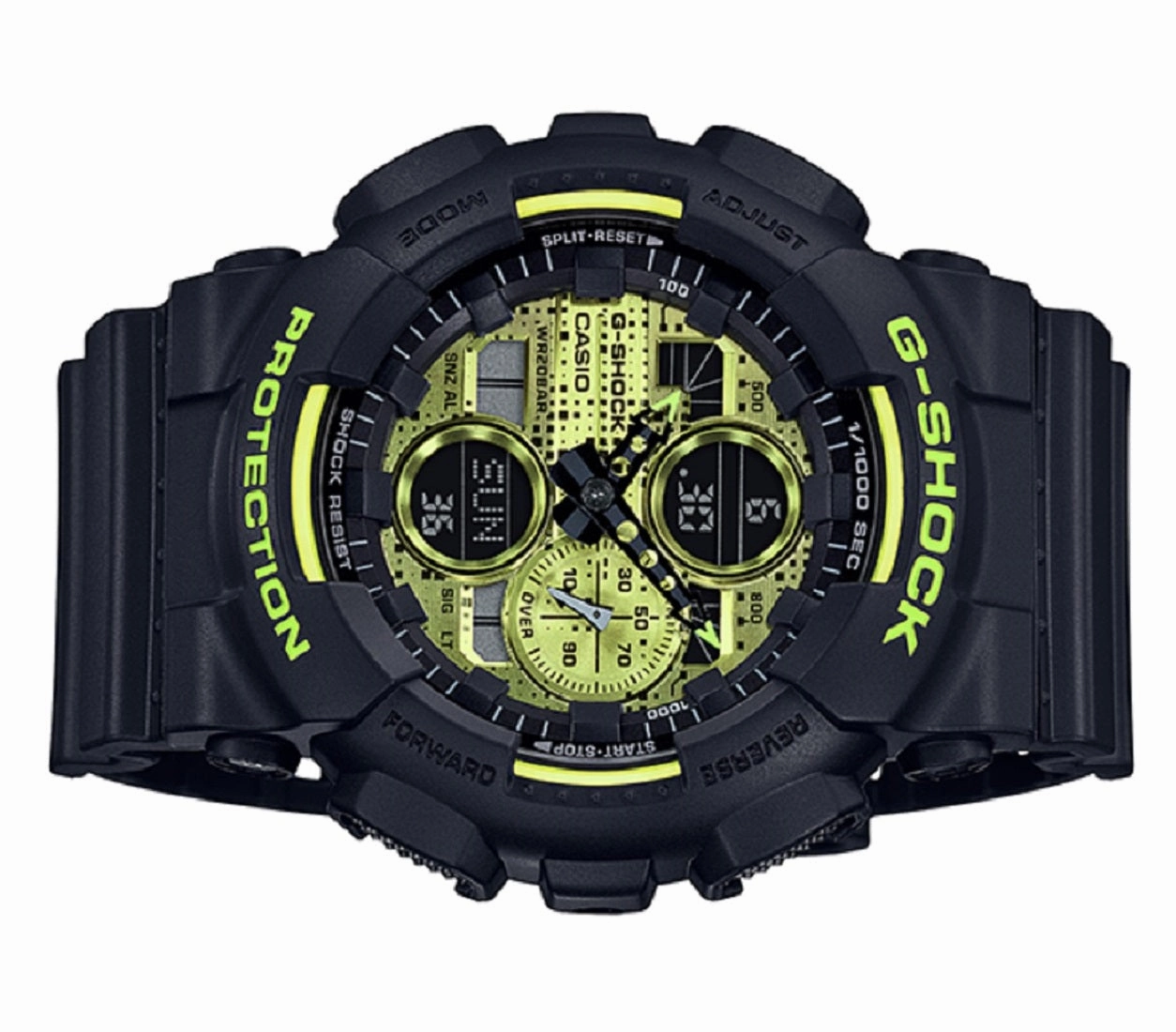 Casio G-shock GA-140DC-1A Digital Analog Rubber Strap Watch For Men