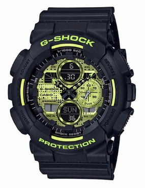 Casio G-shock GA-140DC-1A Digital Analog Rubber Strap Watch For Men