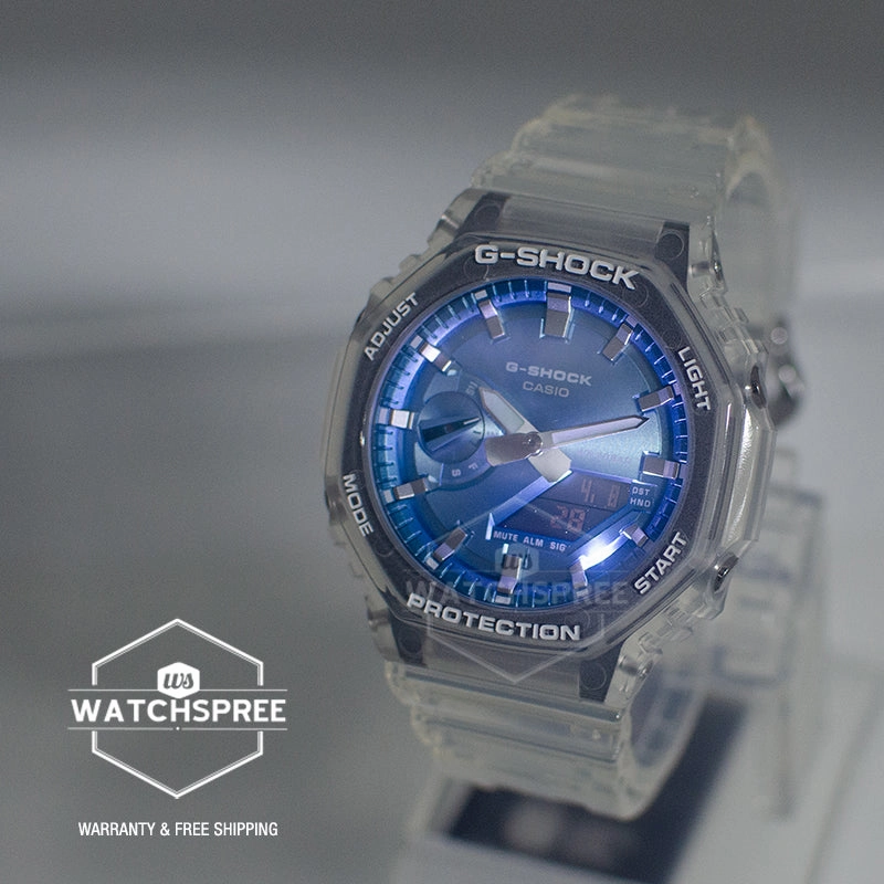 Casio G-Shock GA-2100 Lineup Carbon Core Guard Structure Transparent Resin Band Watch GA2100BM-7A2 GA-2100BM-7A2