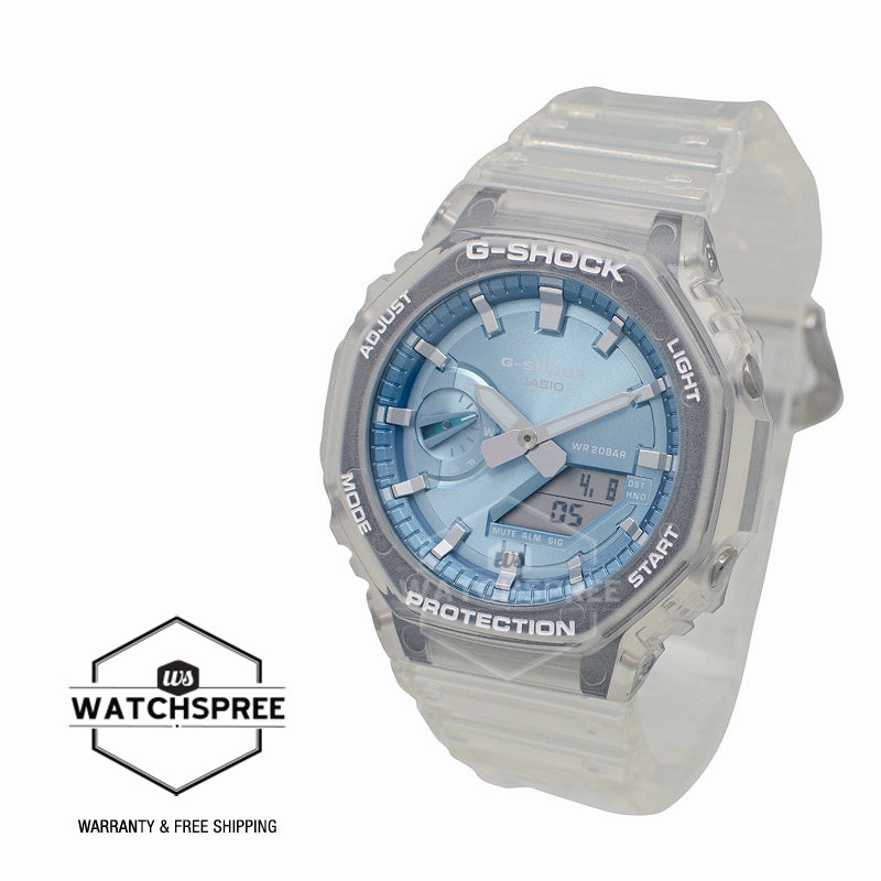 Casio G-Shock GA-2100 Lineup Carbon Core Guard Structure Transparent Resin Band Watch GA2100BM-7A2 GA-2100BM-7A2