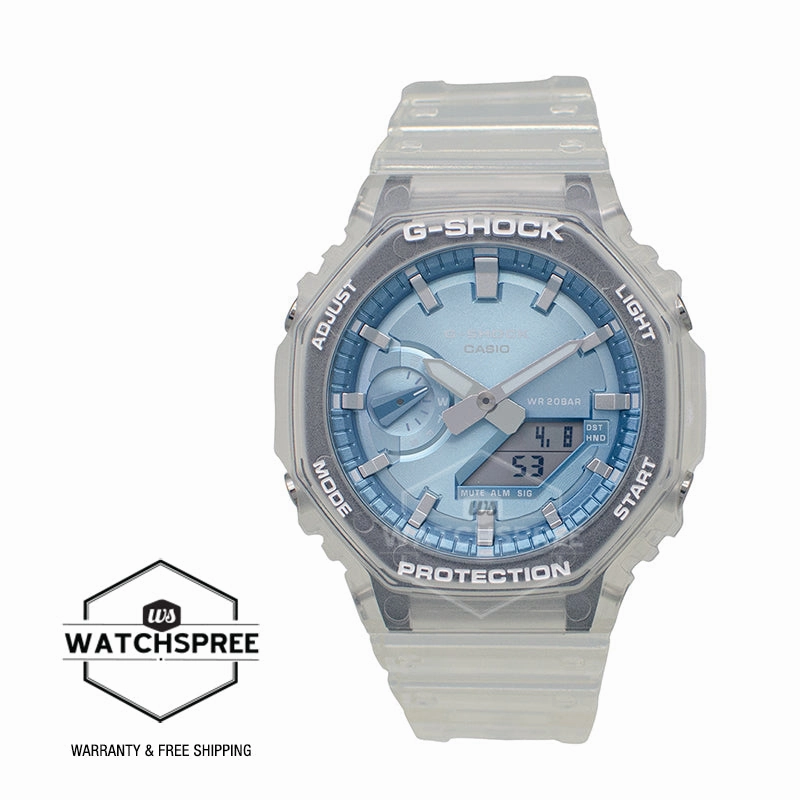 Casio G-Shock GA-2100 Lineup Carbon Core Guard Structure Transparent Resin Band Watch GA2100BM-7A2 GA-2100BM-7A2