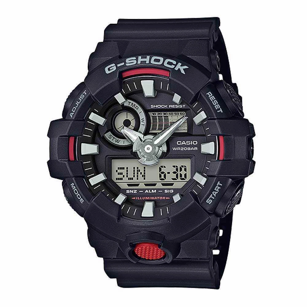 Casio G-Shock GA-700-1ADR Digital-Analog Black Resin Strap Men's Watch