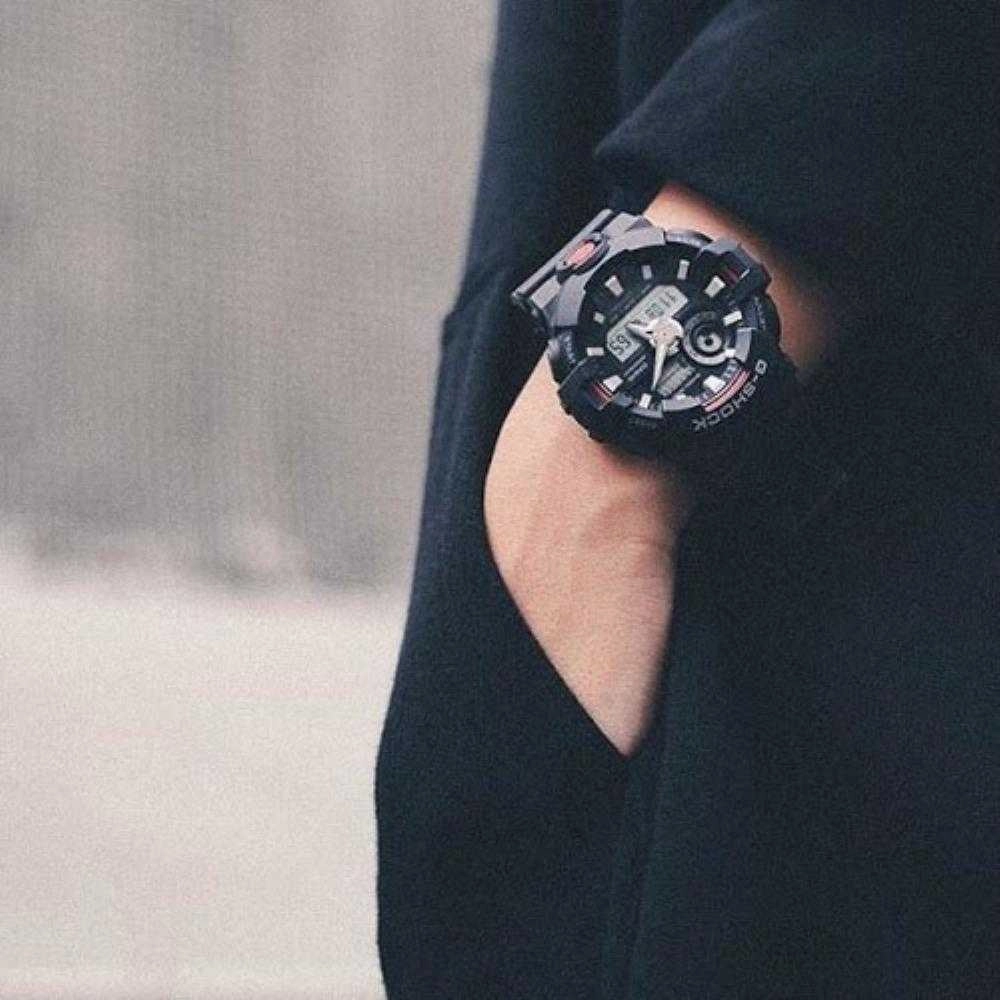 Casio G-Shock GA-700-1ADR Digital-Analog Black Resin Strap Men's Watch
