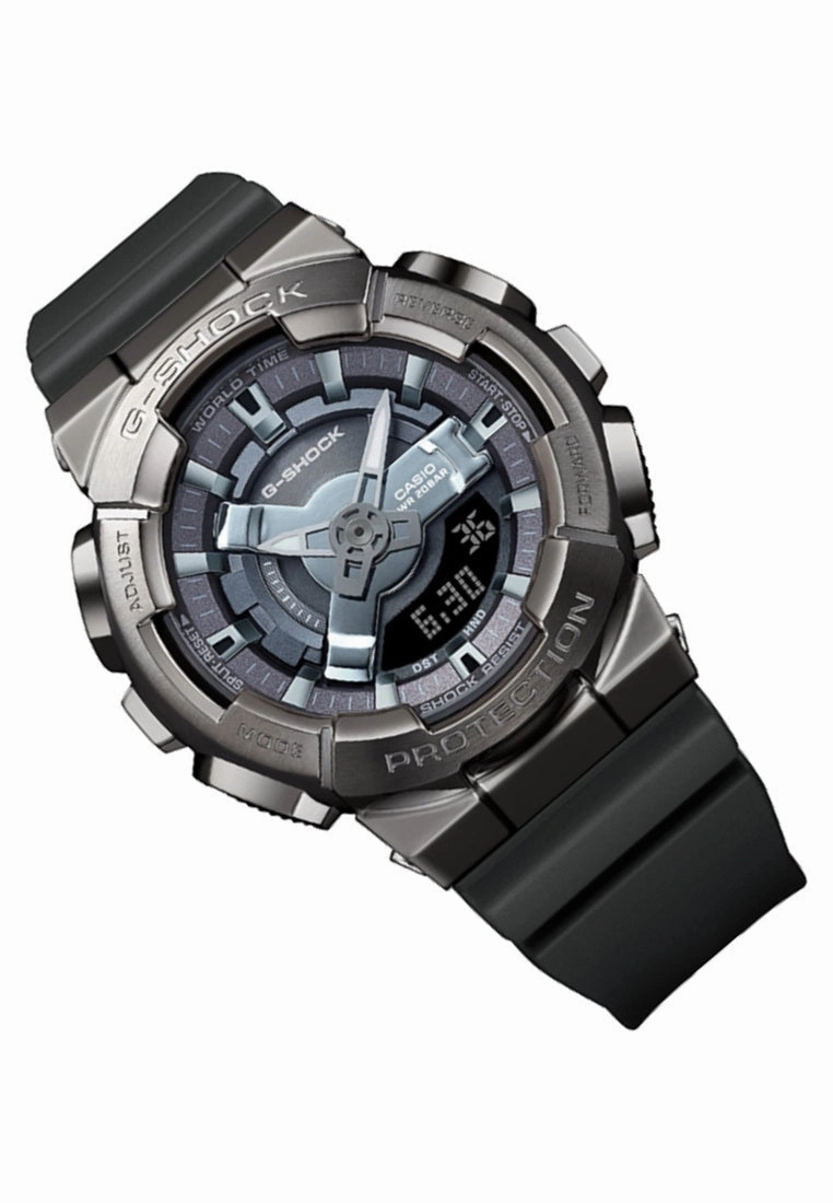 Casio G-shock GM-S110B-8A Digital Analog Rubber Strap Watch