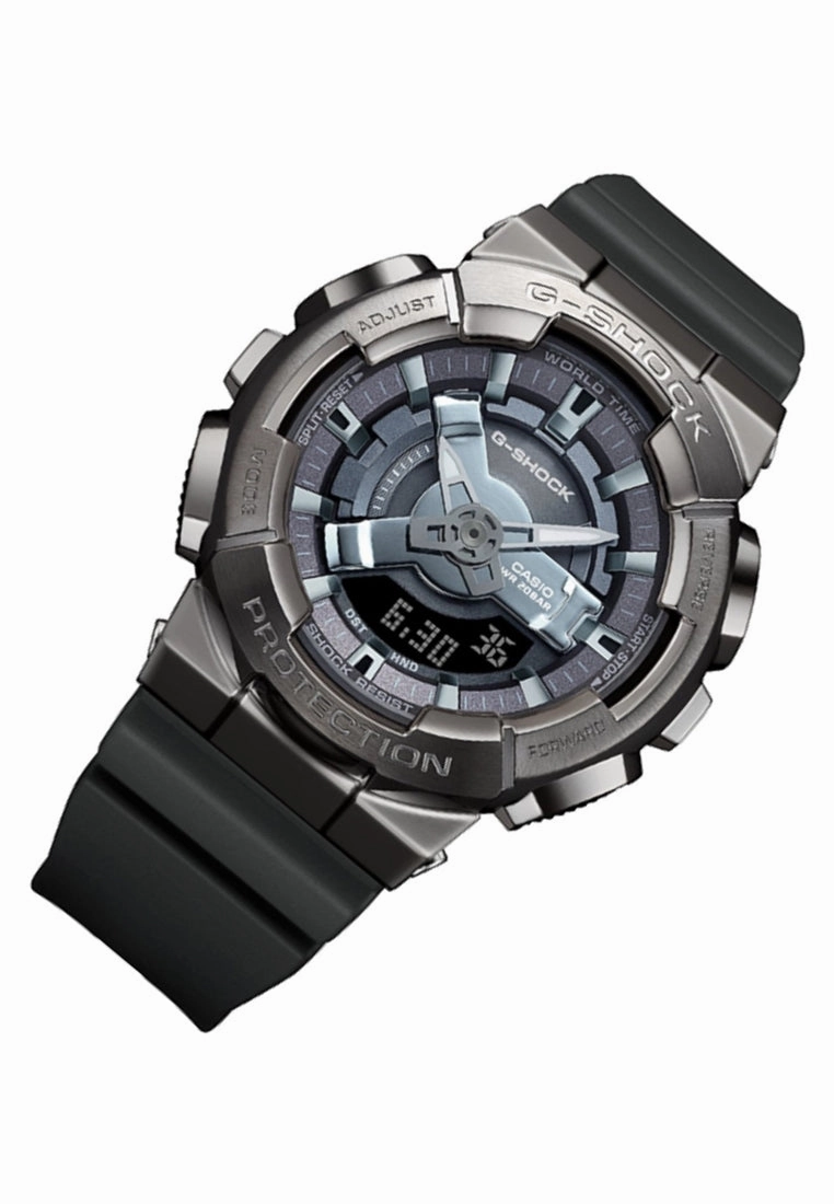 Casio G-shock GM-S110B-8A Digital Analog Rubber Strap Watch