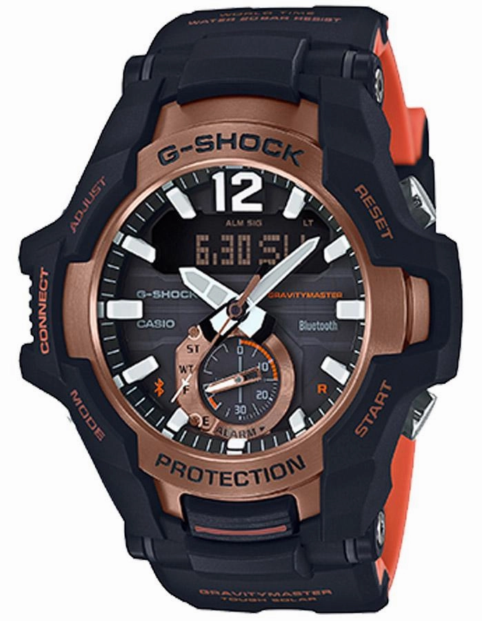 Casio G-Shock Gravity Master - Black & Orange- Tough Solar - Neobrite -Bluetooth