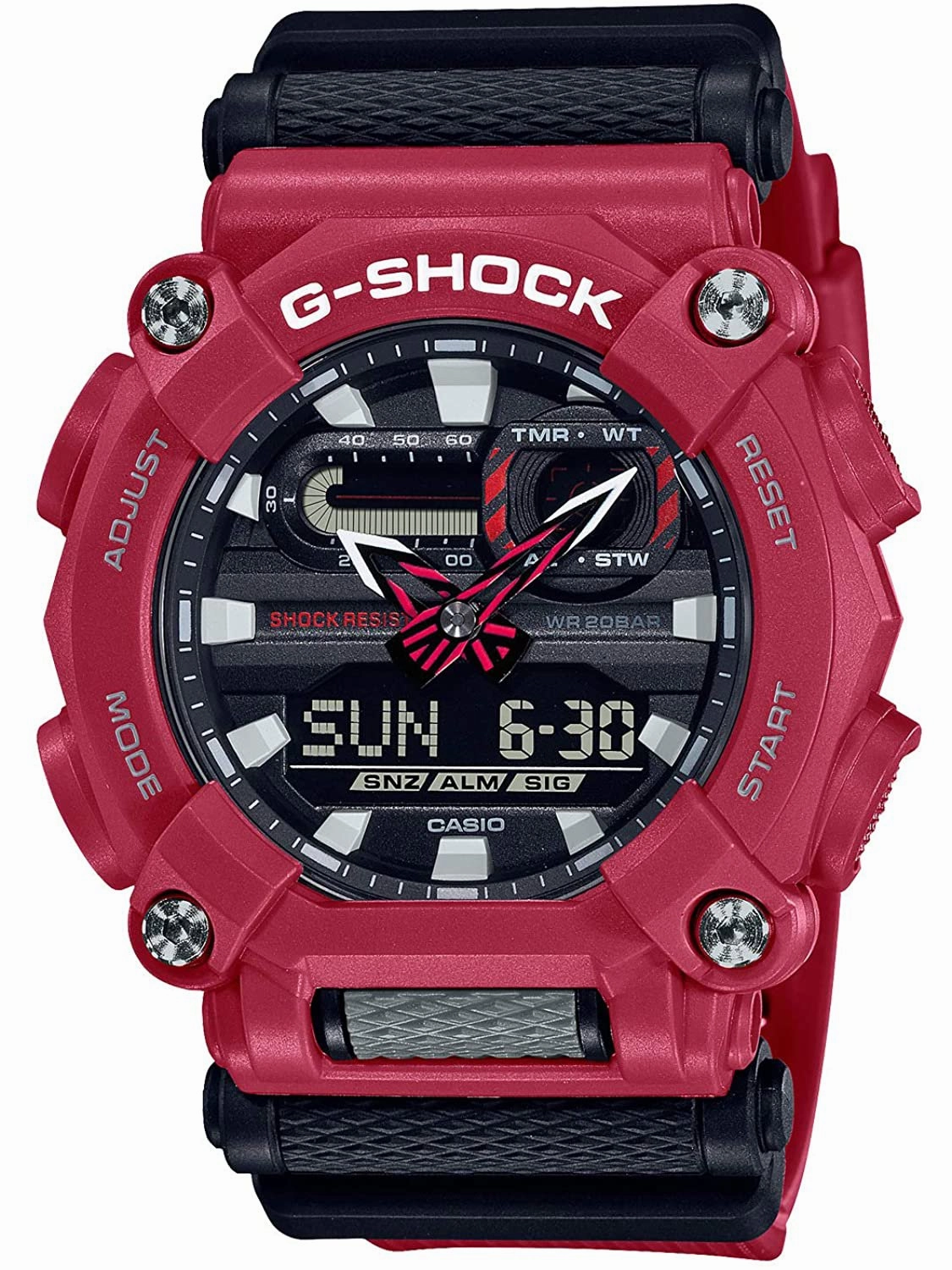 Casio G-Shock HEAVY DUTY Analog-Digital Red Mens Watch GA900-4A