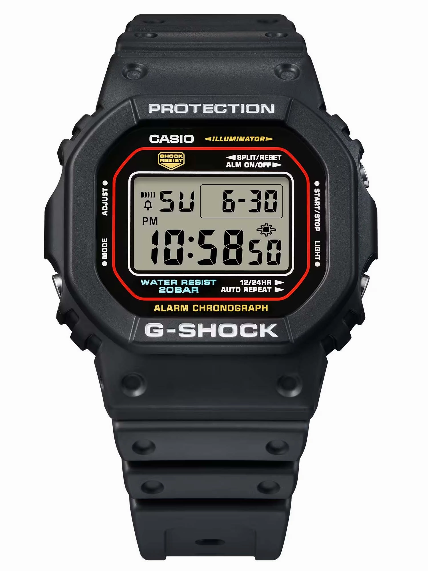 Casio G-Shock ICONIC STYLES Analog Digital Mens Watch DW5600RL-1