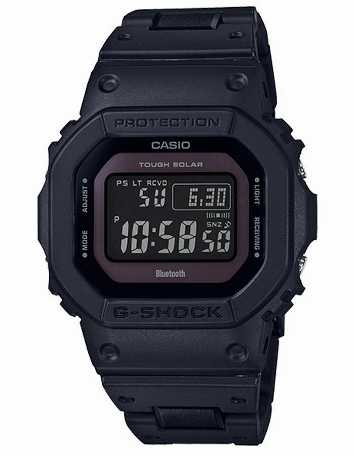 Casio G-Shock Mens 5600 Series Watch - Solar - All Black - Bluetooth - 200M