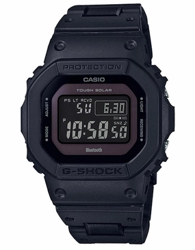 Casio G-Shock Mens 5600 Series Watch - Solar - All Black - Bluetooth - 200M