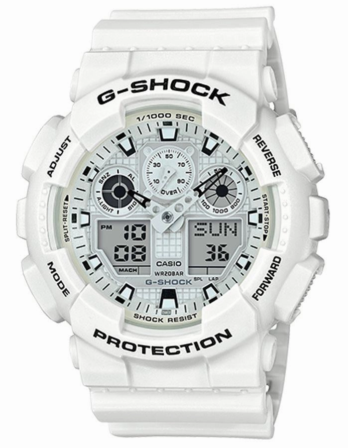 Casio G-Shock Mens LG Analog Digital Chronograph - Magnetic Resistant - White