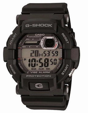 Casio G-Shock Mens Vibration Alarm - Black - Direct Countdown Timer - 200M