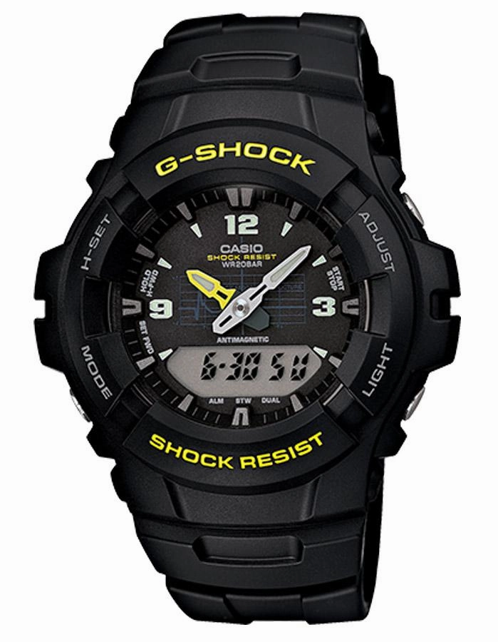 Casio G-Shock Mens Watch - Anti-Magnetic Resistance - Black/Yellow - 200M
