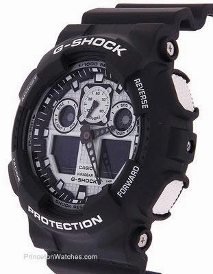 Casio G-Shock Mens Watch - Black Case and Strap - Stopwatch -  World Time