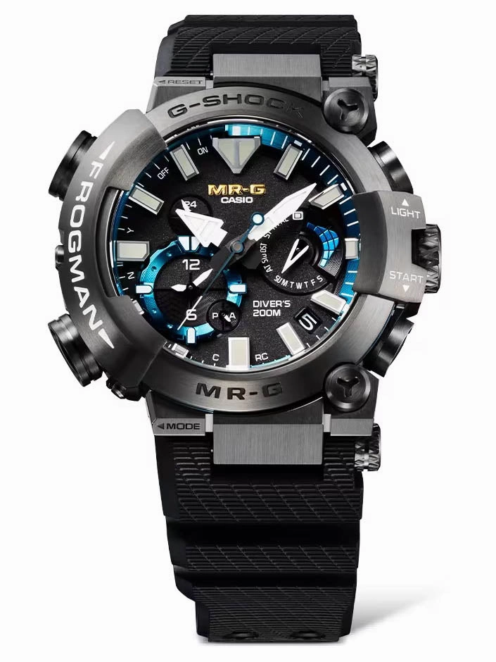 Casio G-Shock MR-G FROGMAN Black/Blue Mens Diving Watch MRGBF1000R-1A