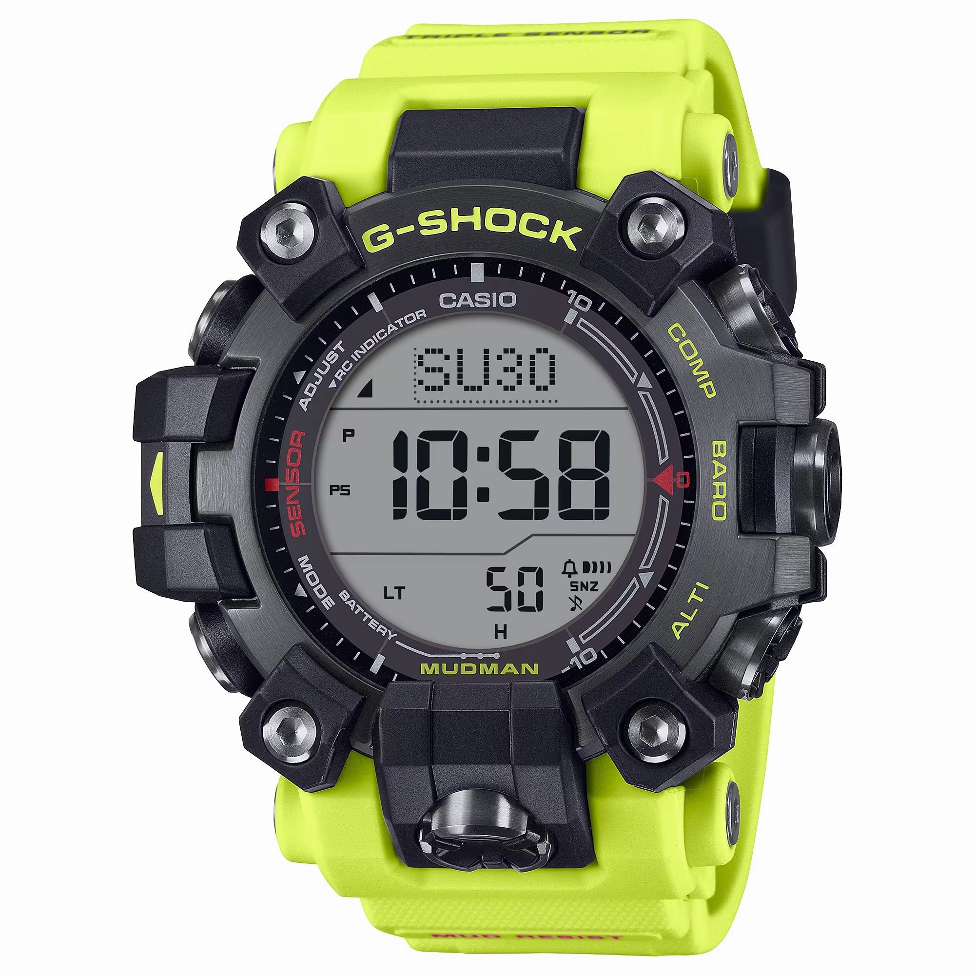 Casio G-Shock MUDMAN RESCUE YELLOW Triple Sensor Mens Watch GW9500MRY1A9