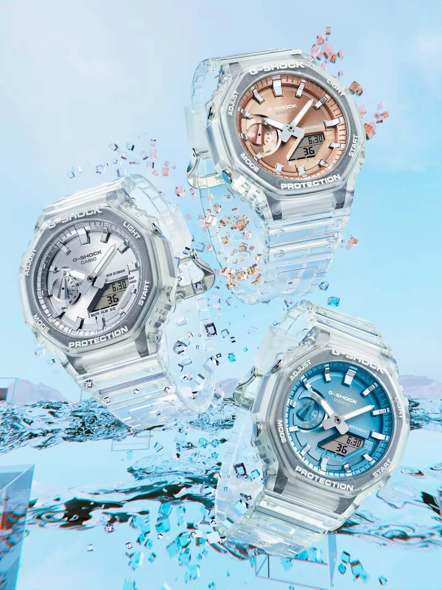 Casio G-Shock Shimmering Color and Cool Translucence Series Mens Watch - GA2100BM-7A8