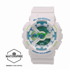 Casio G-Shock Sporty Mix Design Special Color Model White Resin Band Watch GA110WG-7A